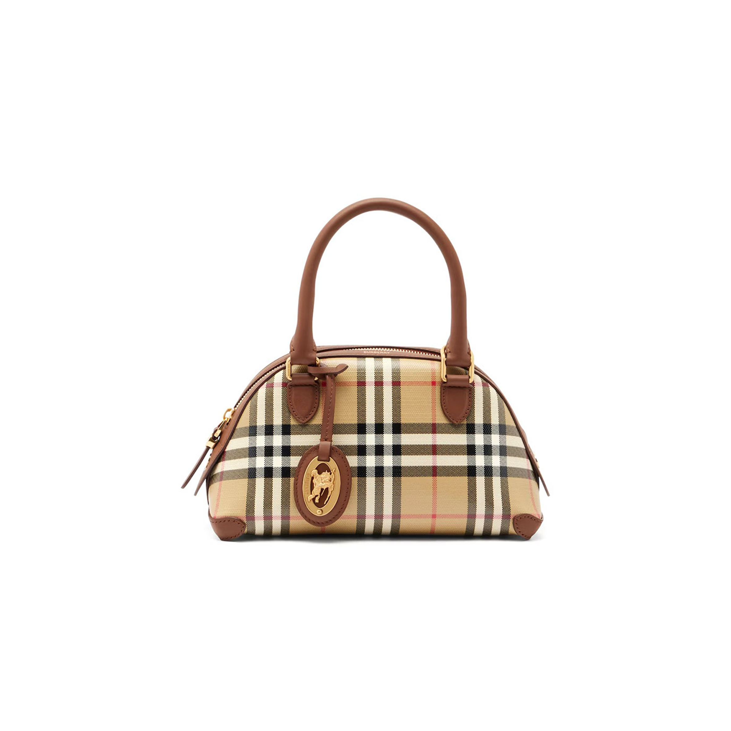 BURBERRY PRIMROSE CHECK MINI TOP HANDLE BAG (24*14*11cm)
